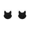 Erstwilder Cat Head Ripple Resin Stud Earrings - Black* Essential Earrings