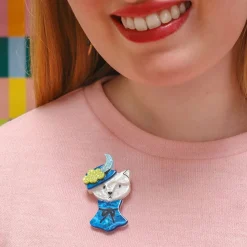 Erstwilder Cat In A Hat Brooch* Brooches