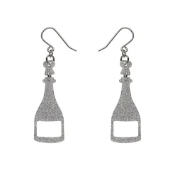 Erstwilder Champagne Glitter Drop Earrings - Silver* Essential Earrings