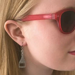 Erstwilder Champagne Glitter Drop Earrings - Silver* Essential Earrings