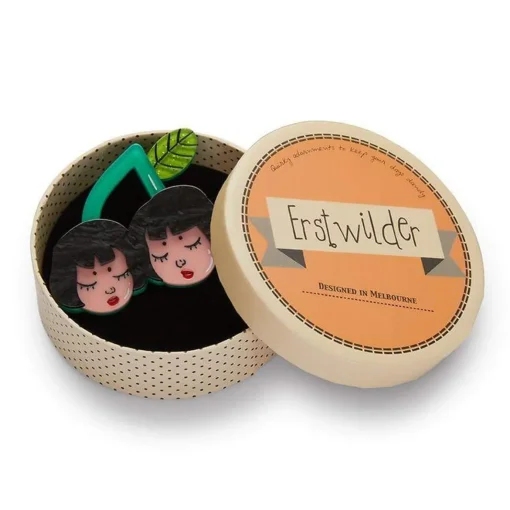 Erstwilder Cherry Twins Brooch* Brooches