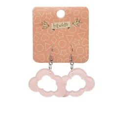 Erstwilder Cloud Glitter Resin Drop Earrings - Pink* Essential Earrings