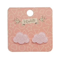 Erstwilder Cloud Glitter Resin Stud Earrings - Pink* Essential Earrings