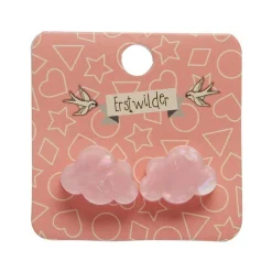Erstwilder Cloud Solid Glitter Resin Stud Earrings - Pink* Essential Earrings