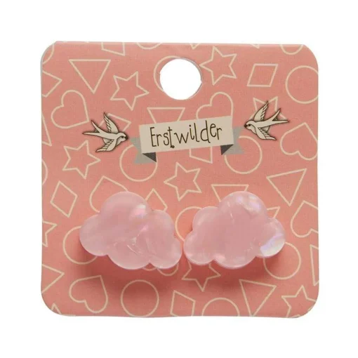 Erstwilder Cloud Solid Glitter Resin Stud Earrings - Pink* Essential Earrings