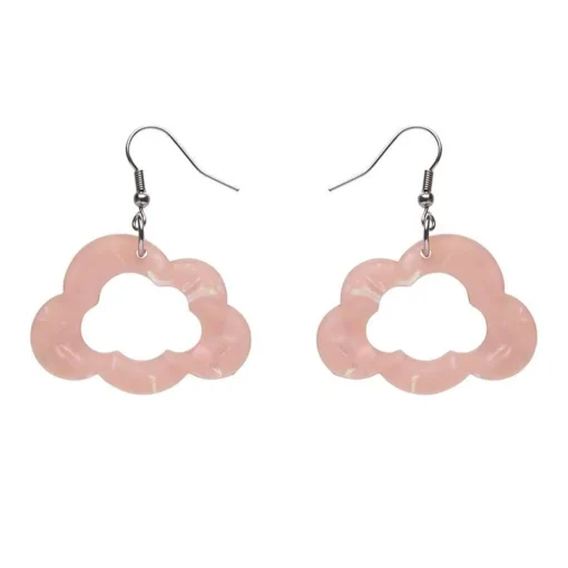 Erstwilder Cloud Solid Glitter Resin Drop Earrings - Pink* Essential Earrings