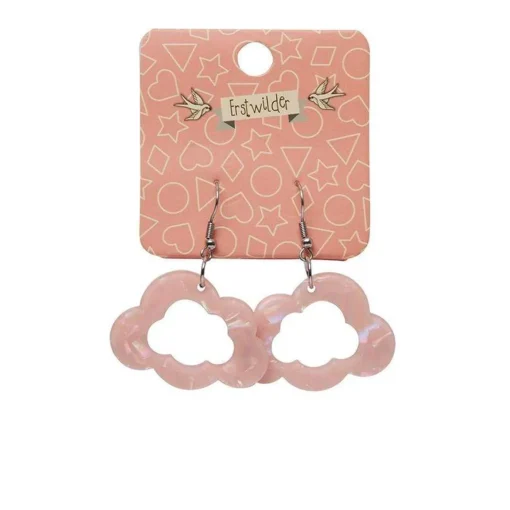 Erstwilder Cloud Solid Glitter Resin Drop Earrings - Pink* Essential Earrings