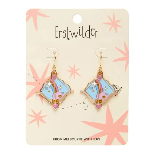 Erstwilder Cupid'S Aim Enamel Drop Earrings* Enamel Earrings
