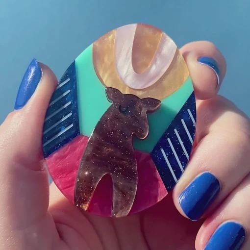 Erstwilder Deer Of Prosperity Brooch* Brooches
