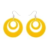 Erstwilder Double Hoop Solid Drop Earrings - Yellow* Essential Earrings