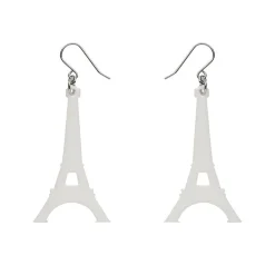 Erstwilder Eiffel Tower Solid Resin Drop Earrings - White* Essential Earrings