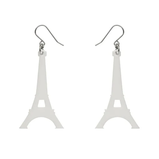 Erstwilder Eiffel Tower Solid Resin Drop Earrings - White* Essential Earrings