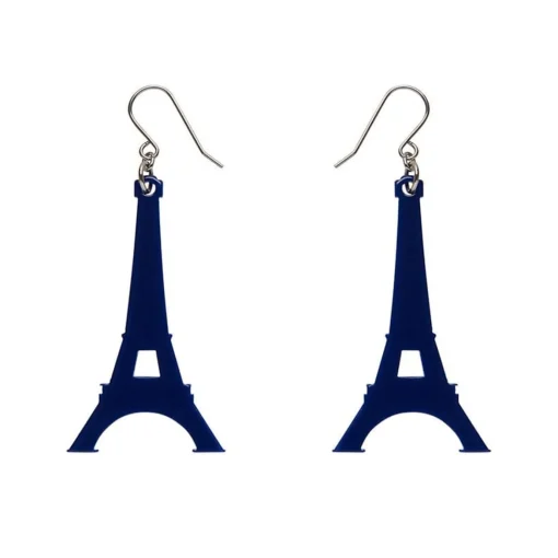 Erstwilder Eiffel Tower Solid Resin Drop Earrings - Blue* Essential Earrings
