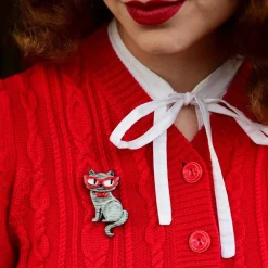 Erstwilder Elissa The Indie Cat Mini Brooch* Brooches