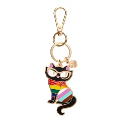 Erstwilder Elissa The Rainbow Cat Enamel Key Ring* Enamel Key Rings