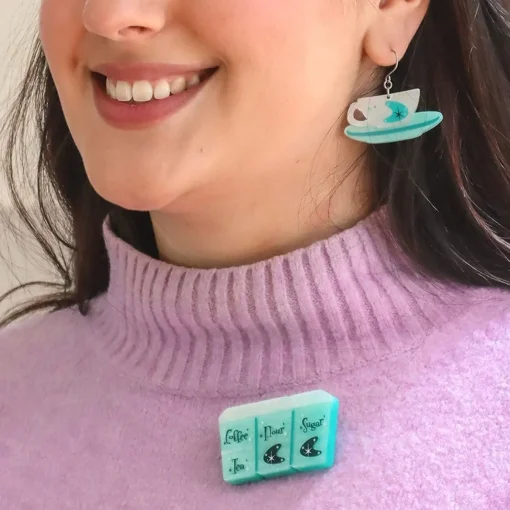 Erstwilder Essential Ingredients Brooch - Teal* Brooches