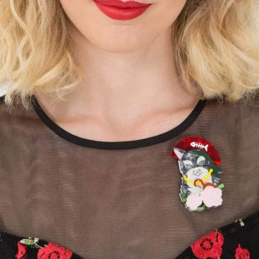 Erstwilder Feline First Mate Cat Brooch* Brooches