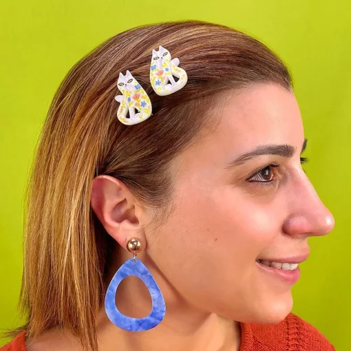 Erstwilder Feline Florescence Hair Clips Set - 2 Piece* Hair Clips & Claws