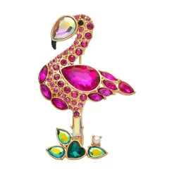 Erstwilder Flamboyant Flamingo Funk Stone Set Crystal Brooch* Brooches