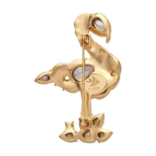 Erstwilder Flamboyant Flamingo Funk Stone Set Crystal Brooch* Brooches