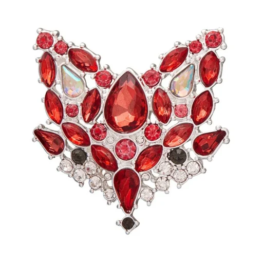 Erstwilder Flora Fox Face Stone Set Crystal Brooch* Brooches