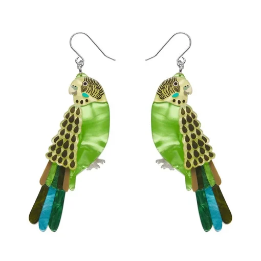 Erstwilder Flossie The Budgie Drop Earrings* Earrings