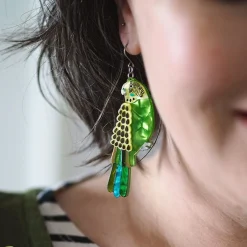 Erstwilder Flossie The Budgie Drop Earrings* Earrings