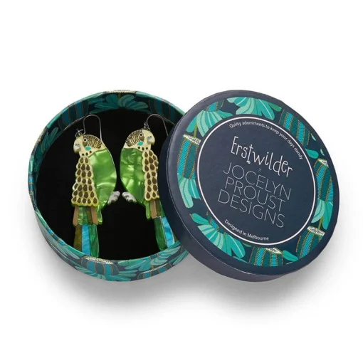 Erstwilder Flossie The Budgie Drop Earrings* Earrings