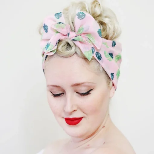 Erstwilder Fronds Of Fancy Monstera Head Scarf* Scarves