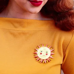 Erstwilder Golden Ray Brooch* Brooches