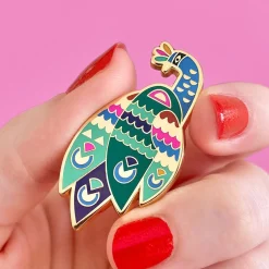 Erstwilder Good Tidings Peacock Enamel Pin* Enamel Pins