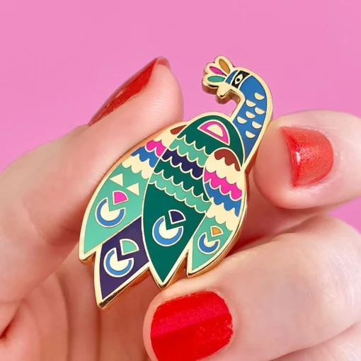 Erstwilder Good Tidings Peacock Enamel Pin* Enamel Pins