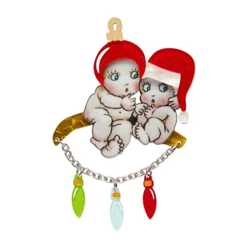 Erstwilder Gumnut Christmas Cuddles Brooch* Brooches