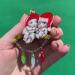 Erstwilder Gumnut Christmas Cuddles Brooch* Brooches