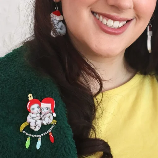 Erstwilder Gumnut Christmas Cuddles Brooch* Brooches