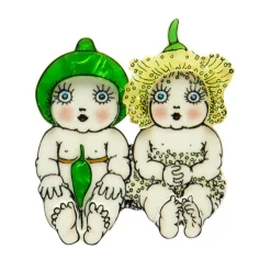 Erstwilder Gumnut Twins Brooch* Brooches
