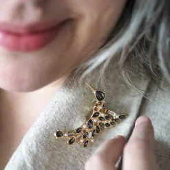 Erstwilder Halcyon Hummingbird Stone Set Crystal Brooch* Brooches