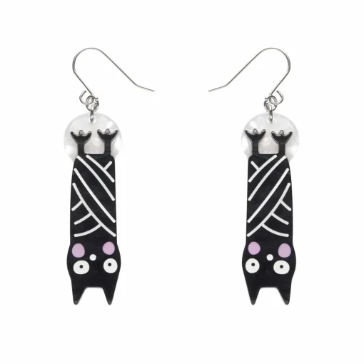 Erstwilder Halloween Hang-Up Bat Drop Earrings* Earrings