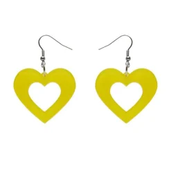 Erstwilder Heart Bubble Resin Drop Earrings - Yellow* Essential Earrings
