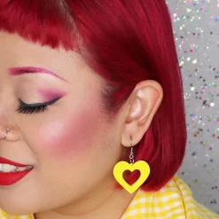 Erstwilder Heart Bubble Resin Drop Earrings - Yellow* Essential Earrings