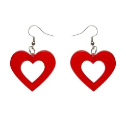Erstwilder Heart Bubble Resin Drop Earrings - Red* Essential Earrings
