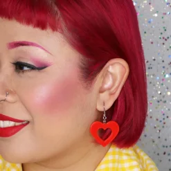 Erstwilder Heart Bubble Resin Drop Earrings - Red* Essential Earrings
