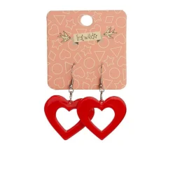 Erstwilder Heart Bubble Resin Drop Earrings - Red* Essential Earrings