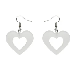 Erstwilder Heart Bubble Resin Drop Earrings - White* Essential Earrings