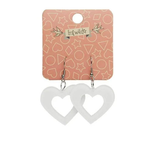 Erstwilder Heart Bubble Resin Drop Earrings - White* Essential Earrings