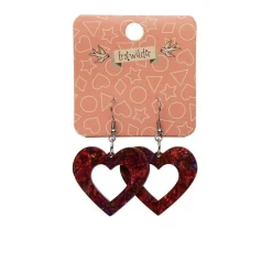 Erstwilder Heart Lava Resin Drop Earrings - Red* Essential Earrings