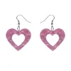 Erstwilder Heart Ripple Resin Drop Earrings - Mauve* Essential Earrings