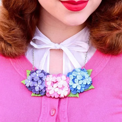 Erstwilder Heartfelt Hydrangea Necklace* Necklaces