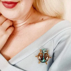 Erstwilder Helm And Home Mini Brooch* Brooches
