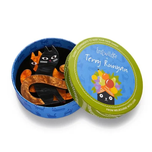 Erstwilder Hide And Seek Cats Brooch* Brooches